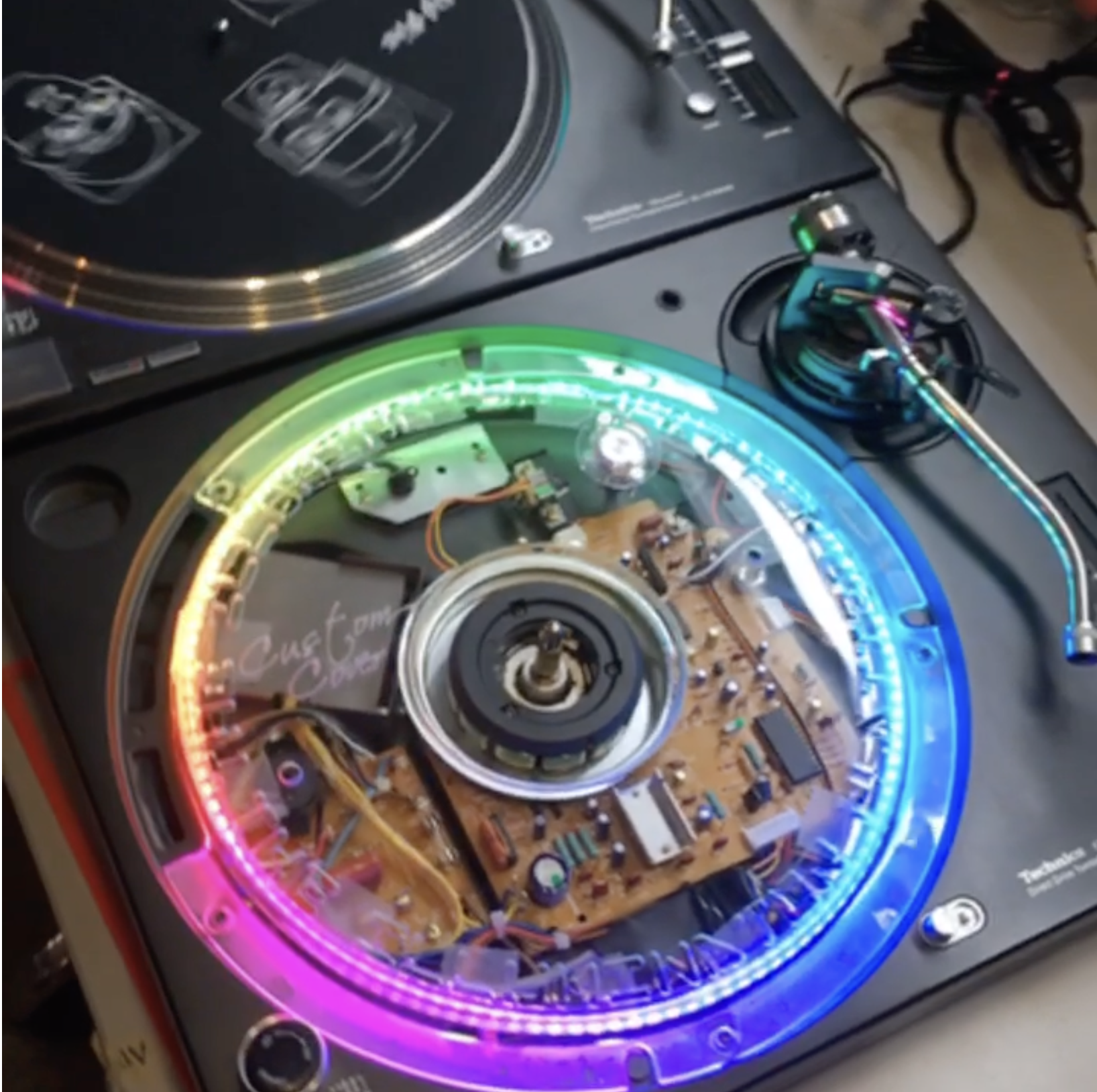 Technics SL-1200 custom LED platter kit — DJFIX